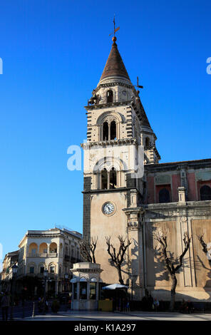 Sizilien, die Kathedrale Maria Santissima Annunziata an der Piazza del Duomo in der Stadt Acireale Stockfoto