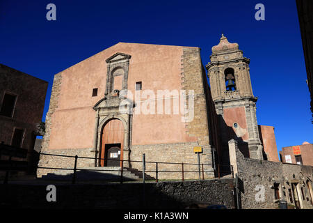 Sizilien, Dorf Erice in der Provinz Trapani, Kirche San Giuliano Stockfoto