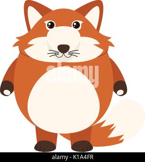 Red Fox auf weißem Hintergrund Abbildung Stock Vektor