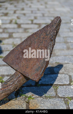 Nahaufnahme der Rostige Anker Stockfoto