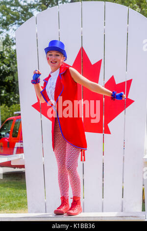 Kaleidoskop auf Parade, Tänzer, PNE, Vancouver, British Columbia, Kanada. Stockfoto