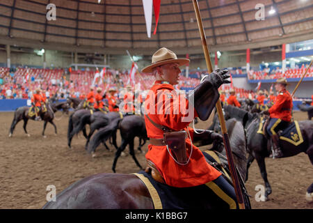 RCMP musikalische Fahrt Leistung, Vancouver, British Columbia, Kanada. Stockfoto