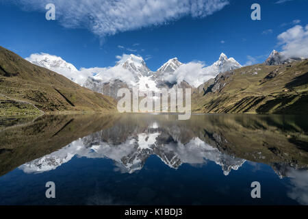 Trekking auf den Huayhuash Trek, Cordillera Huayhuash, Peru Stockfoto