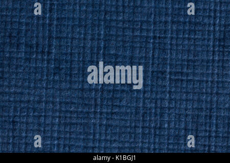 Blue überprüft Papier Textur Hintergrund, makroaufnahme. Hochauflösendes Foto. Stockfoto