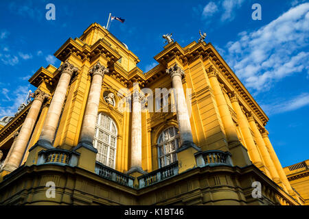 Kroatischen Nationaltheater in Zagreb, Hauptstadt von Kroatien, das Hosting von Oper, Schauspiel und Ballett. Stockfoto