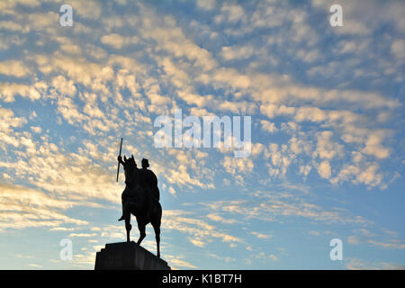 ZAGREB, KROATIEN - 14. Juli 2017. Denkmal der kroatischen König Tomislav in eckigen Tomislav, Zagreb, Hauptstadt von Kroatien. Stockfoto