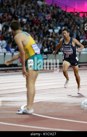 Louis RADIUS von Frankreich in der Männer 1500 m T38 Finale auf der Welt Para Meisterschaften in London 2017 Stockfoto