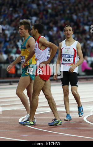 Abdelkrim Krasnodar von Algerien in der Männer 1500 m T38 Finale auf der Welt Para Meisterschaften in London 2017 Stockfoto