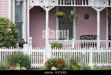 Ein Jahrhundert alten viktorianischen Haus, liebevoll vom Eigentümer restauriert. Stockfoto