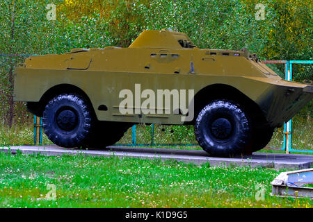 Eine Ausstellung der Sowjetischen Roboter, die die Trümmer nach dem Unfall im Kernkraftwerk Tschernobyl behandelt. Folgen der Tschernobyl nucle Stockfoto