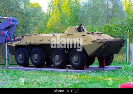 Eine Ausstellung der Sowjetischen Roboter, die die Trümmer nach dem Unfall im Kernkraftwerk Tschernobyl behandelt. Folgen der Tschernobyl nucle Stockfoto