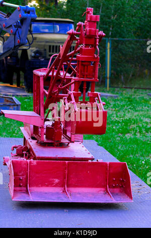 Eine Ausstellung der Sowjetischen Roboter, die die Trümmer nach dem Unfall im Kernkraftwerk Tschernobyl behandelt. Folgen der Tschernobyl nucle Stockfoto