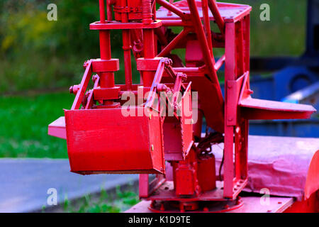 Eine Ausstellung der Sowjetischen Roboter, die die Trümmer nach dem Unfall im Kernkraftwerk Tschernobyl behandelt. Folgen der Tschernobyl nucle Stockfoto