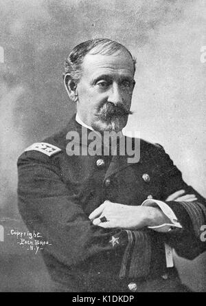 Portrait von Winfield Scott Schley, Konteradmiral während des Spanisch-Amerikanischen Krieges, der Held der Schlacht von Santiago de Cuba, 1898. Stockfoto