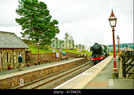 A3 Pacific Nr. 60103 Flying Scotsman bei Dent-Station, nach Carlisle Railway vereinbaren Stockfoto