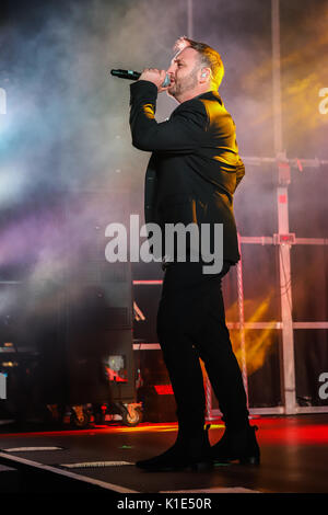 Boyzone bei Hastings Pier Stockfoto