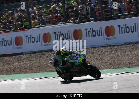 Silverstone, Großbritannien. 27 Aug, 2017. Aleix Esparago (Spa) Ducati während der OCTO britischen MotoGP Credit: Motofoto/Alamy leben Nachrichten Stockfoto