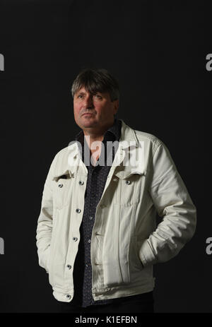 Edinburgh, Schottland, Großbritannien. 27 Aug, 2017. Das Edinburgh International Book Festival Sonntag, 27 August. Englischer Dichter und Autor Simon Armitage präsentiert sein neues Buch das Unbegleitete. Credit: Stuart Cobley/Alamy leben Nachrichten Stockfoto