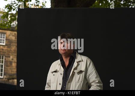 Edinburgh, Schottland, Großbritannien. 27 Aug, 2017. Das Edinburgh International Book Festival Sonntag, 27 August. Englischer Dichter und Autor Simon Armitage präsentiert sein neues Buch das Unbegleitete. Credit: Stuart Cobley/Alamy leben Nachrichten Stockfoto