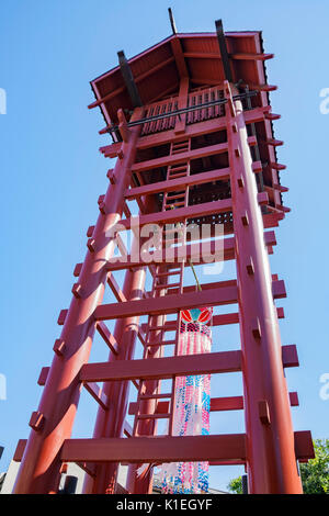Los Angeles, USA. 27 August, 2017. Alte Turm von Little Tokyo in Los Angeles, Kalifornien, USA Bild: Chon Kit Leong/Alamy leben Nachrichten Stockfoto