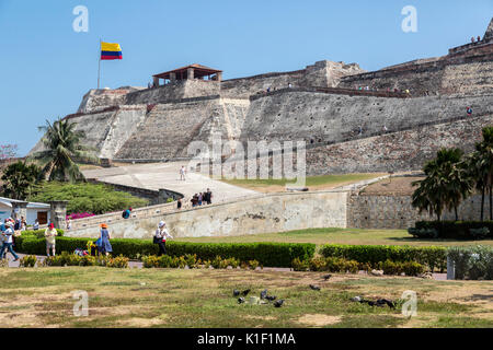 Cartagena, Kolumbien. Castillo de San Felipe de Barajas, 17.-18.Jahrhundert. Stockfoto