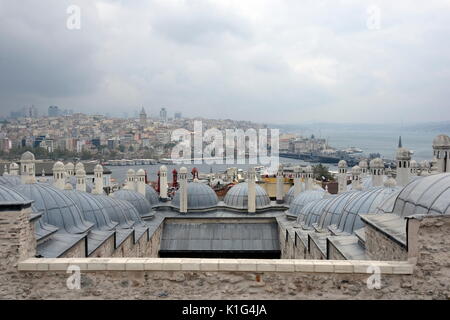 ISTANBUL, Türkei - 08 August, 2017: Der Süleymaniye Moschee, die in der türkischen Süleymaniye Camii die zweitgrößte Moschee in Istanbul und zu einer der Besten zu Stockfoto