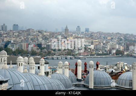 ISTANBUL, Türkei - 08 August, 2017: Der Süleymaniye Moschee, die in der türkischen Süleymaniye Camii die zweitgrößte Moschee in Istanbul und zu einer der Besten zu Stockfoto