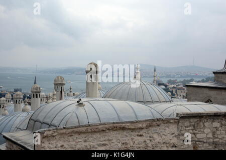 ISTANBUL, Türkei - 08 August, 2017: Der Süleymaniye Moschee, die in der türkischen Süleymaniye Camii die zweitgrößte Moschee in Istanbul und zu einer der Besten zu Stockfoto
