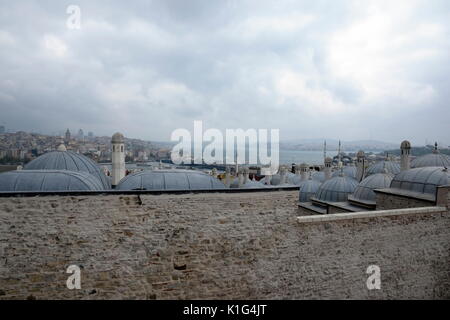 ISTANBUL, Türkei - 08 August, 2017: Der Süleymaniye Moschee, die in der türkischen Süleymaniye Camii die zweitgrößte Moschee in Istanbul und zu einer der Besten zu Stockfoto