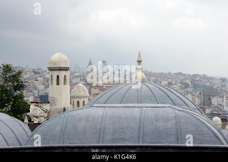 ISTANBUL, Türkei - 08 August, 2017: Der Süleymaniye Moschee, die in der türkischen Süleymaniye Camii die zweitgrößte Moschee in Istanbul und zu einer der Besten zu Stockfoto