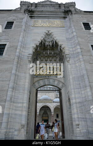 ISTANBUL, Türkei - 08 August, 2017: Der Süleymaniye Moschee, die in der türkischen Süleymaniye Camii die zweitgrößte Moschee in Istanbul und zu einer der Besten zu Stockfoto