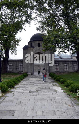 ISTANBUL, Türkei - 08 August, 2017: Der Süleymaniye Moschee, die in der türkischen Süleymaniye Camii die zweitgrößte Moschee in Istanbul und zu einer der Besten zu Stockfoto