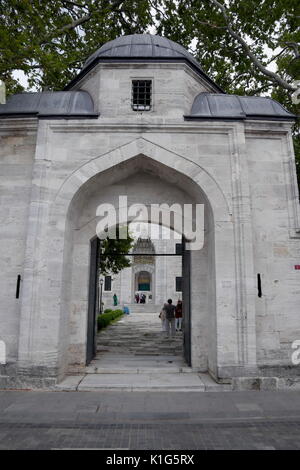 ISTANBUL, Türkei - 08 August, 2017: Der Süleymaniye Moschee, die in der türkischen Süleymaniye Camii die zweitgrößte Moschee in Istanbul und zu einer der Besten zu Stockfoto