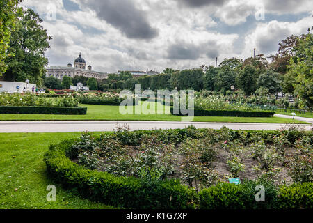 Volksgarten, einem öffentlichen Garten in der historischen Innenstadt von Wien Stockfoto
