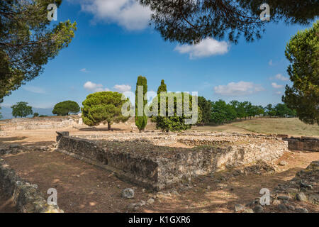 Römische Ruinen, archäologische Stätte in Corte, Korsika, Frankreich Stockfoto