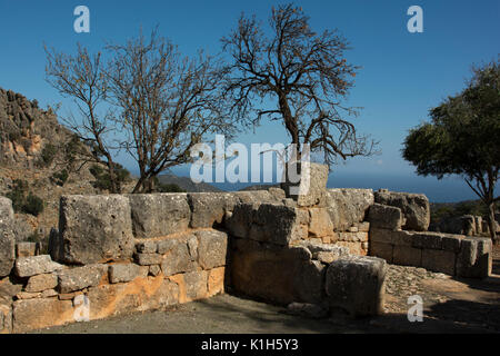 Lato war ein Dorian Stadt Staat befindet sich in einem vertretbare Position mit Blick auf die Mirabello Bucht zwischen zwei Peaks an der nördlichen Küste im Osten von Cret gebaut Stockfoto