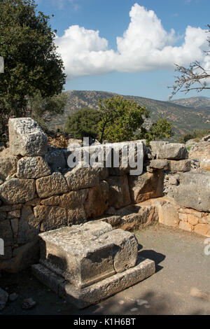 Lato war ein Dorian Stadt Staat befindet sich in einem vertretbare Position mit Blick auf die Mirabello Bucht zwischen zwei Peaks an der nördlichen Küste im Osten von Cret gebaut Stockfoto