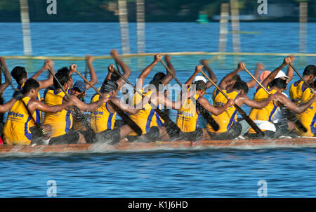 Das Bild der Schlange Boot in Nehru-Regatta in Alleapy, Kerala, Indien Stockfoto