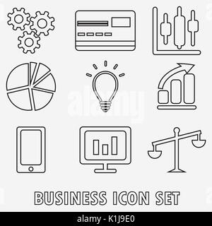 Business Icon Set, Vector Illustration Stock Vektor