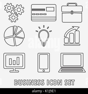 Business Icon Set, Vector Illustration Stock Vektor