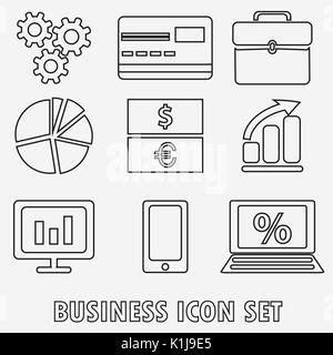 Business Icon Set, Vector Illustration Stock Vektor