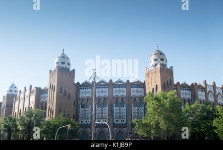 BARCELONA, SPANIEN - Juni 04, 2017: Die stierkampfarena Arenas Spanien Square, Barcelona, traditionellen architektonischen Stil neo-Mudejar. Katalonien, Spanien Stockfoto