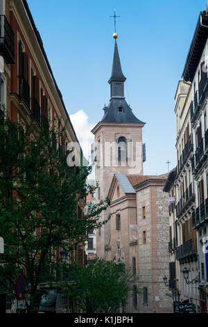 Kirche von San Gines de Arles an der Calle Arenal gelegen ist, ist es eine der ältesten Kirchen von Madrid, Spanien Stockfoto