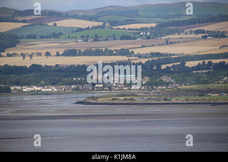 Fernsicht auf Invergowrie in Tay Mündung Schottland August 2017 Stockfoto