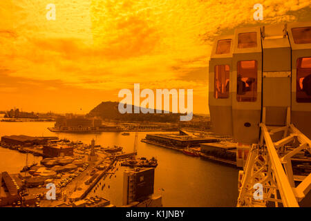 Panoramablick auf das Rad in Barcelona Stockfoto