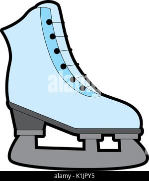 Schlittschuhe Symbol auf weißem Hintergrund Vector Illustration Stock Vektor