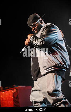 Rapper William Leonard Roberts II aka Rick Ross performs Power 106 'Cali Christmas' Dezember 3,2010 Gibson Amphitheatre Los Angeles. Stockfoto