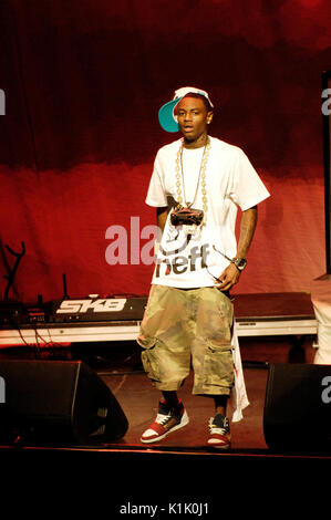 Rapper Soulja Boy Tell 'EM führt Amerikas meistgesuchte Tour Gibson Amphitheater Los Angeles auf. Stockfoto