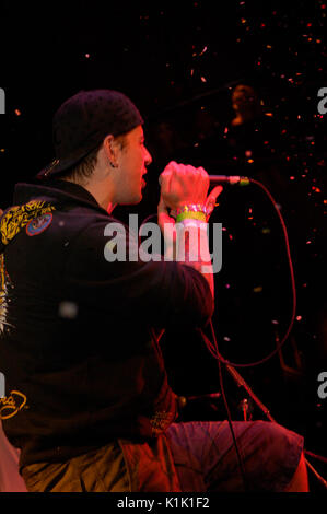 M. Schatten Avenged Sevenfold Key Club Los Angeles für Muzik Mafia Juni 19,2007 Stockfoto