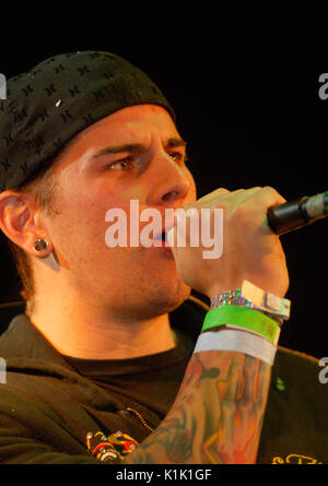 M. Schatten Avenged Sevenfold Key Club Los Angeles für Muzik Mafia Juni 19,2007 Stockfoto